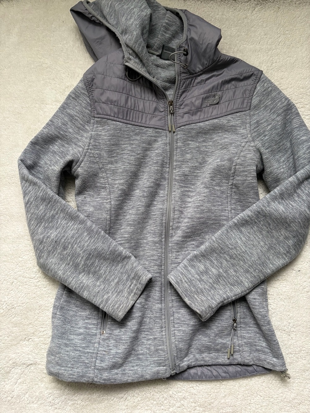 New Balance Women's Gray Hooded Utility Jacket